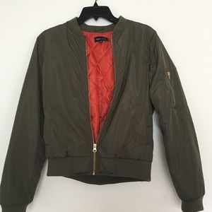 Olive Bomber Jacket